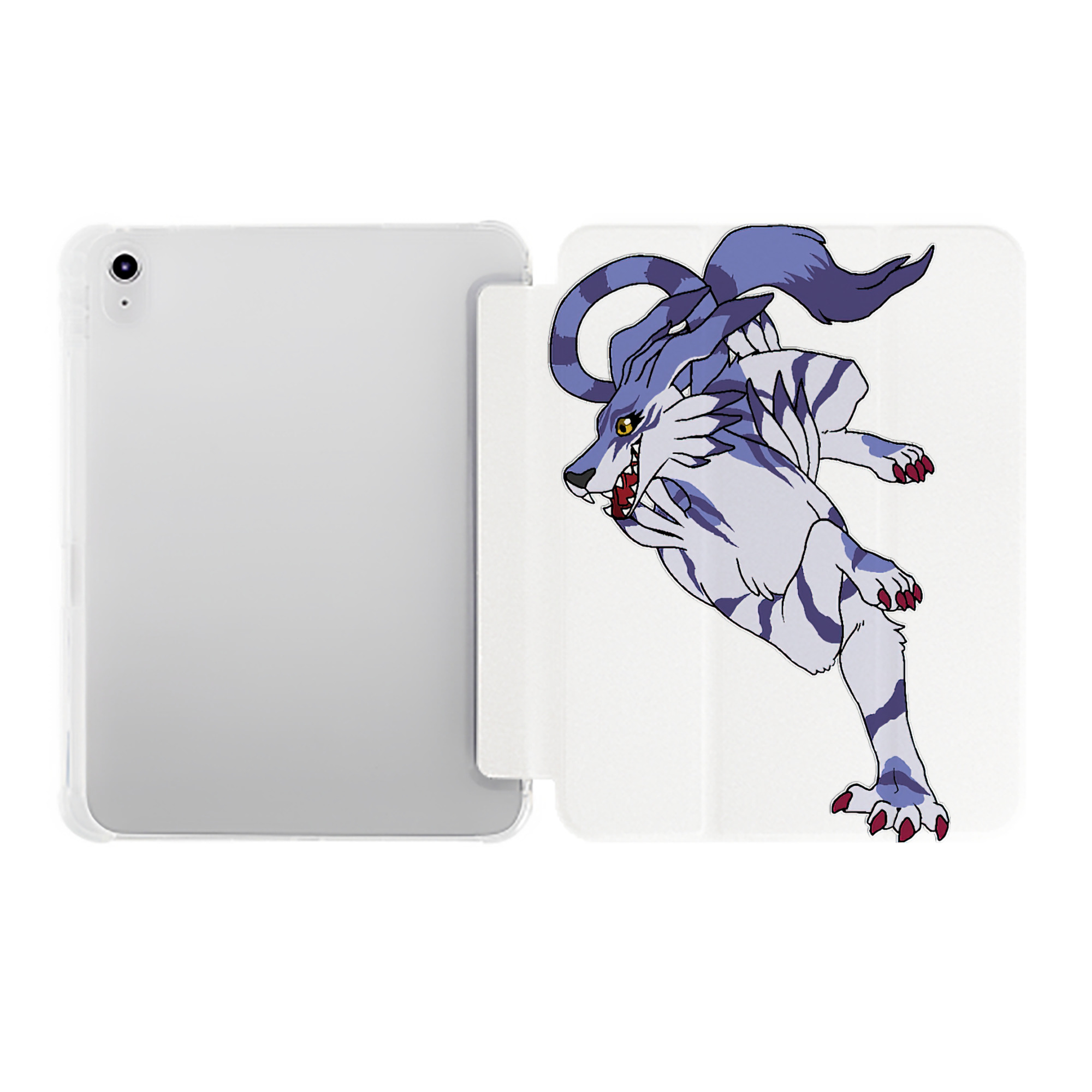 （画像用） Digimon デジタルモンスター/デジモン IPad ケース ペン収納付き 三つ折りスタンド PUレザー×シリコン 対応機種9.5/10.5/10.9インチ